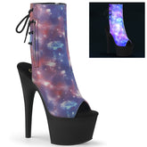 7 Inch Heel ADORE-1018REFL Reflective Galaxy Print